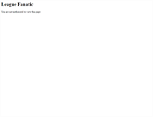 Tablet Screenshot of leaguefanatic.com